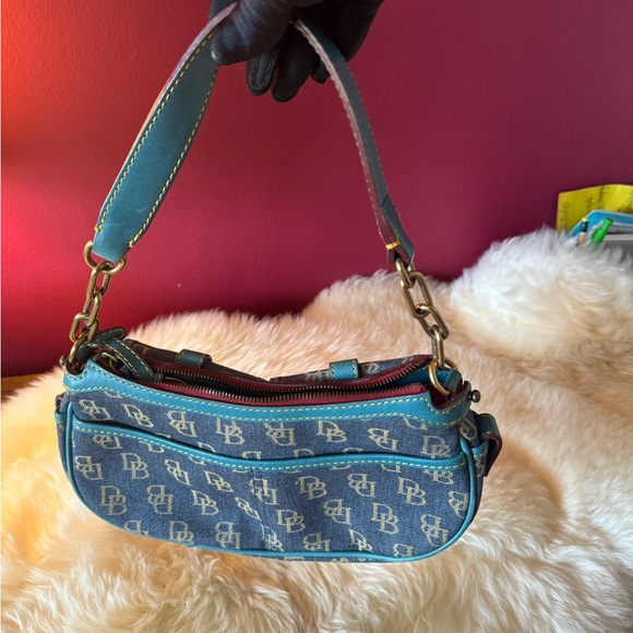 Dooney & Bourke Blue Monogram Shoulder Bag - Picture 6 of 8